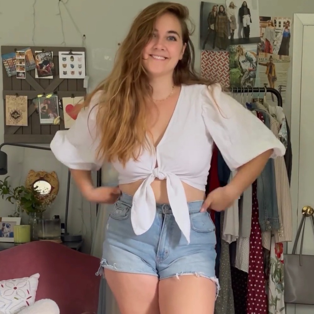 Abercrombie “The Cutoff Short” High Rise Denim Shorts